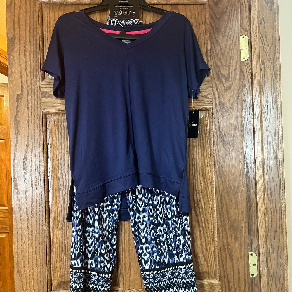 NWT Cuddl Duds 2-Piece Pajama Set with Headband XS